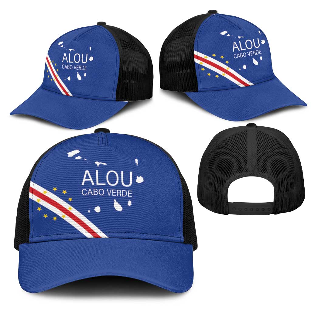 Alou Cabo Verde Football Mesh Trucker Cap Island Map Flag Pride