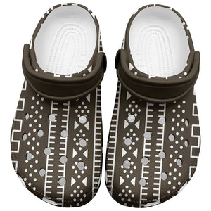 Mali Mud Cloth Bogolanfini Pattern Clogs Shoes - African Pride