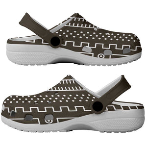 Mali Mud Cloth Bogolanfini Pattern Clogs Shoes - African Pride