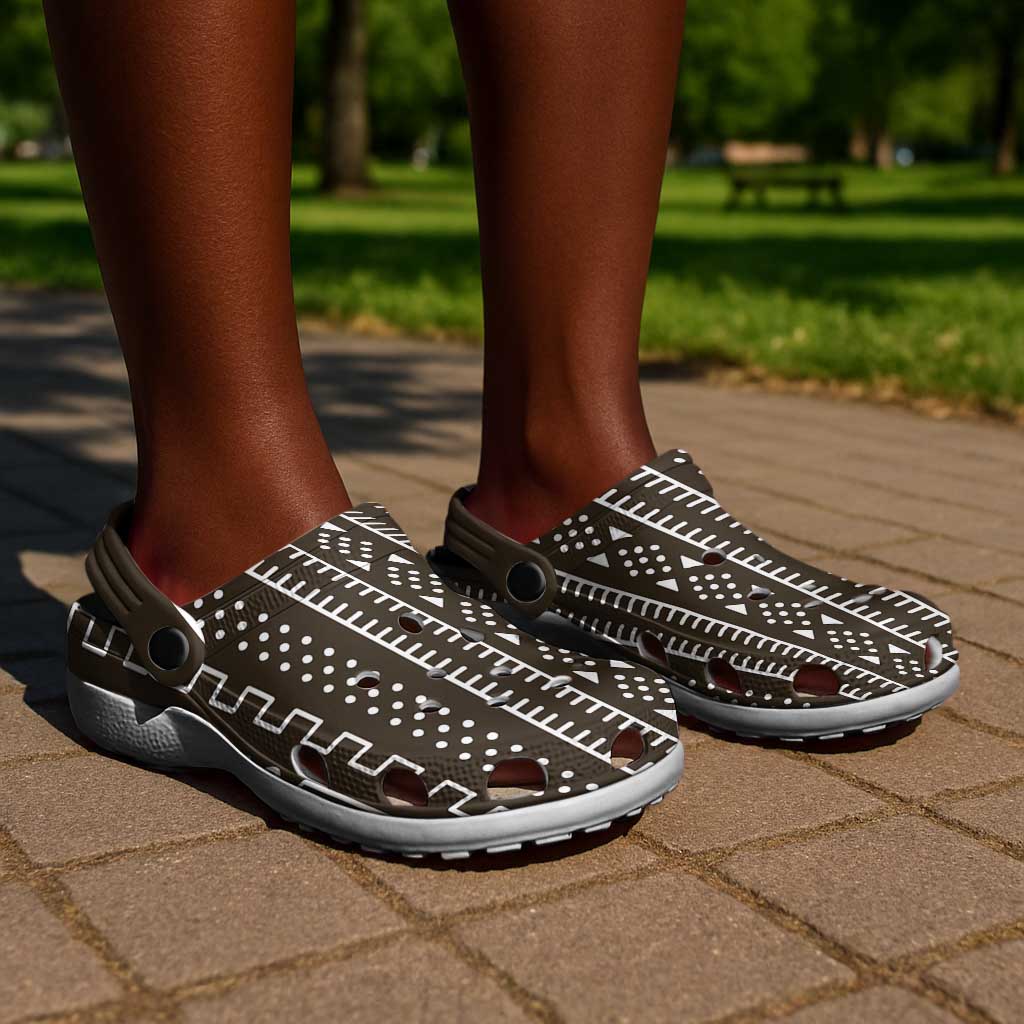 Mali Mud Cloth Bogolanfini Pattern Clogs Shoes - African Pride