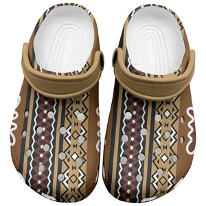 Mali Mud Cloth Clogs Shoes Traditional Bologan Pattern - African Pride
