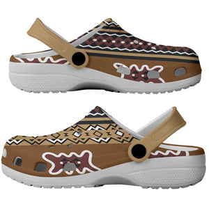 Mali Mud Cloth Clogs Shoes Traditional Bologan Pattern - African Pride