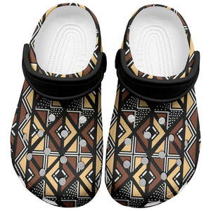 Mali Mud Cloth Legacy Clogs Shoes African Tribal Pattern - African Pride
