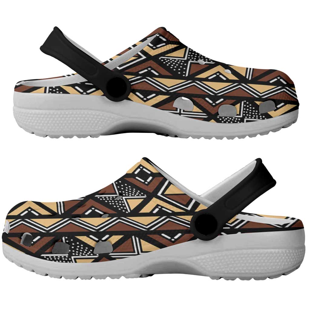 Mali Mud Cloth Legacy Clogs Shoes African Tribal Pattern - African Pride