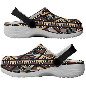 Mali Mud Cloth Legacy Clogs Shoes African Tribal Pattern - African Pride