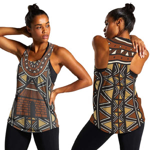 Mali Mud Cloth Village Legacy Women Racerback Tank African Tribal Pattern - African Pride