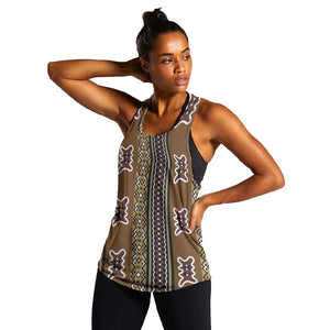 Mali Mud Cloth Women Racerback Tank Traditional Bologan Pattern LT15
