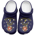 Montford Point Marines Clogs Shoes African American Heroes Navy Blue - African Pride