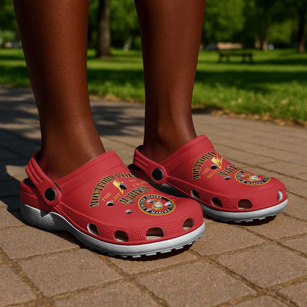 Montford Point Marines Clogs Shoes African American Heroes Red - African Pride