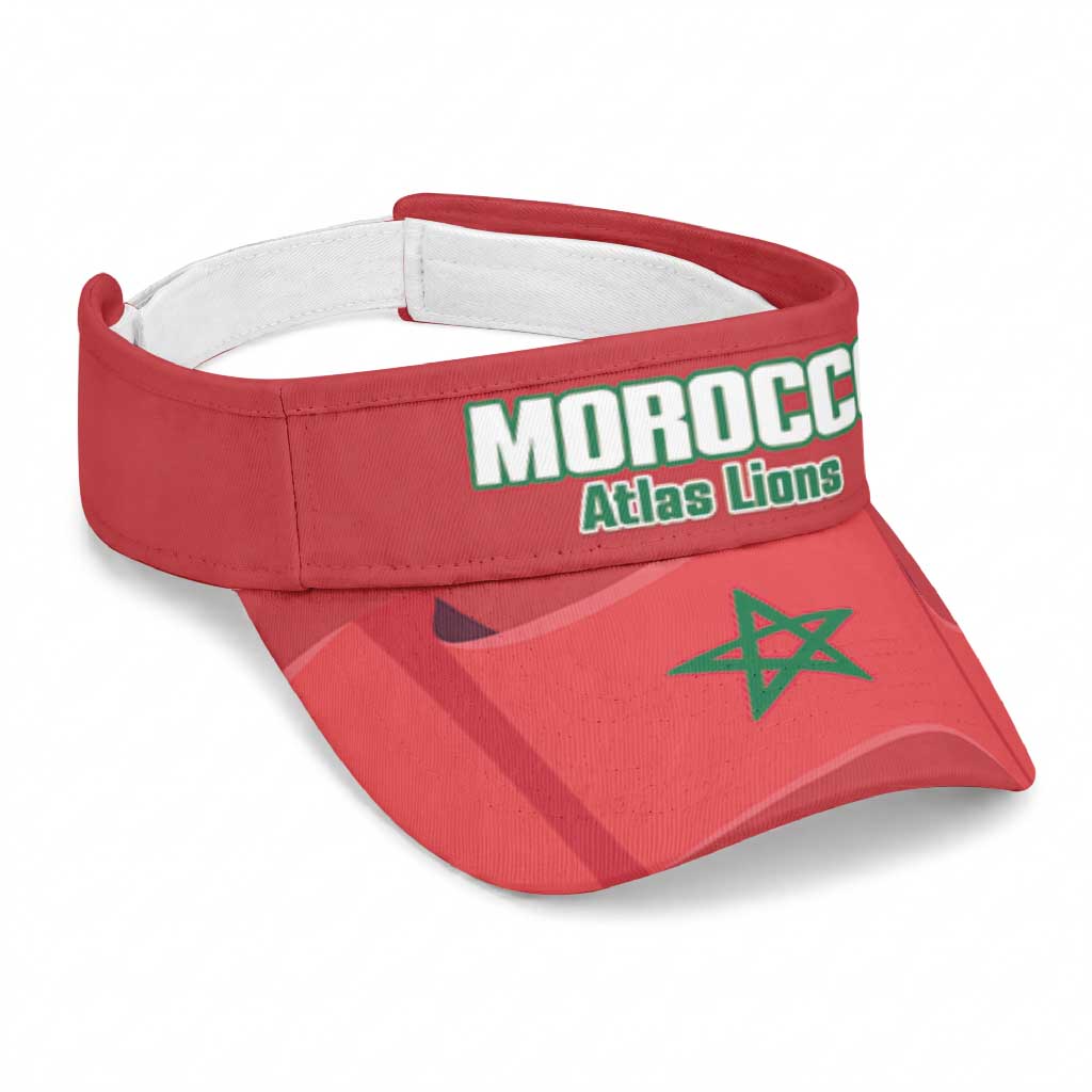 Morocco 2026 Football Sun Visor Cap Go Atlas Lions