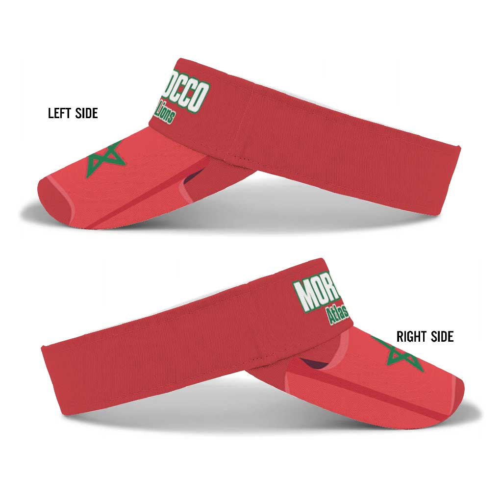 Morocco 2026 Football Sun Visor Cap Go Atlas Lions