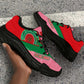 Morocco 2026 World Football Chunky Sneakers Atlas Lions Pink And Flag Color