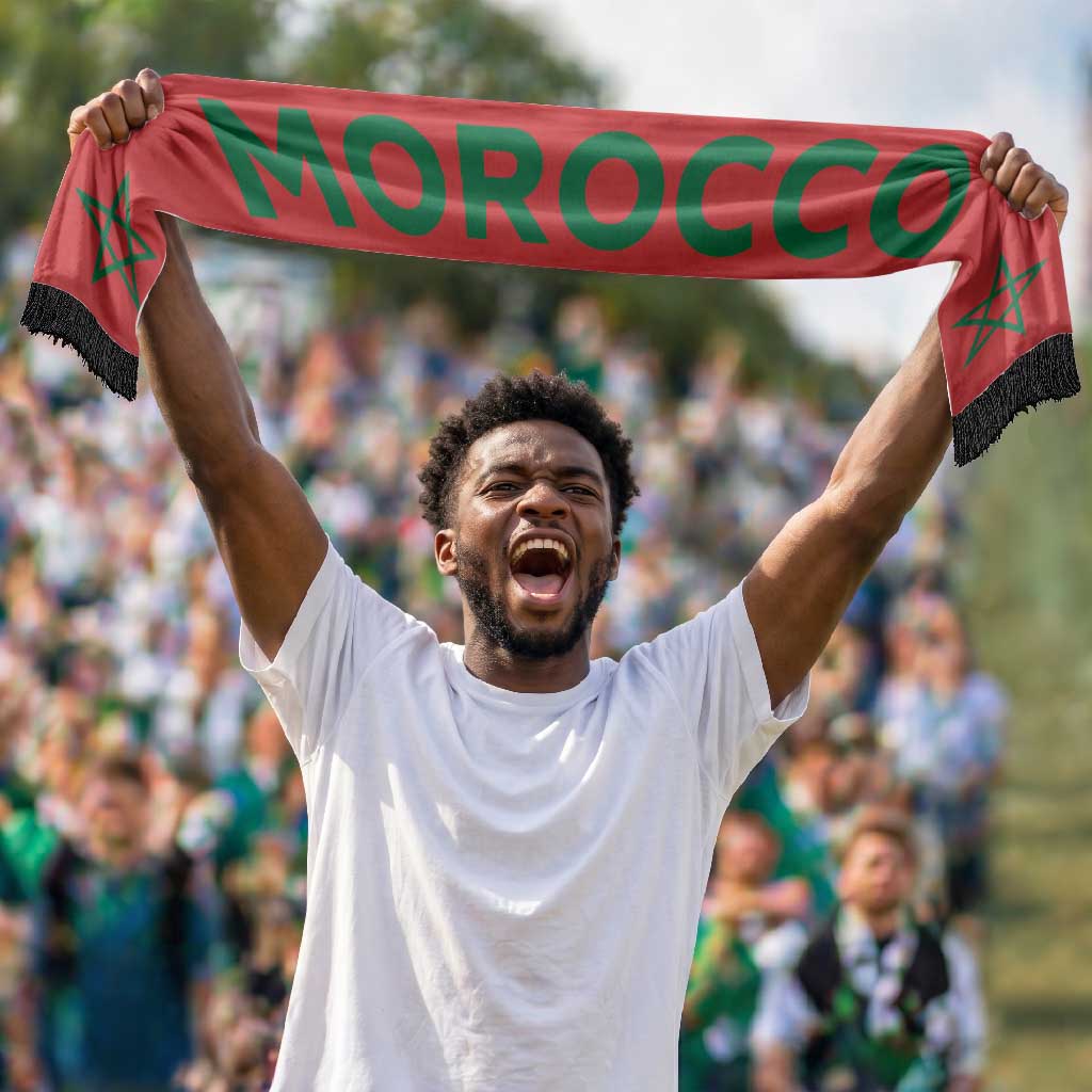 Morocco Football 2026 Soccer Scarf Flag Style