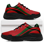 Morocco Football Chunky Sneakers Flag-Inspired Curve Style