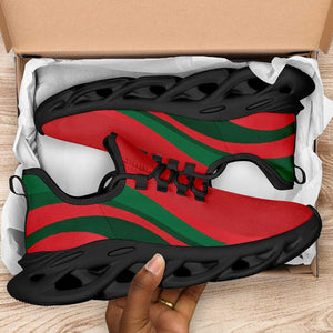 Morocco Football Clunky Sneakers Flag-Inspired Curve Style