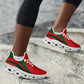 Morocco Football Clunky Sneakers Flag-Inspired Curve Style