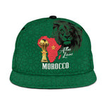Morocco Football Snapback Cap Atlas Lions Champions African Green Islamic Pattern