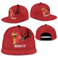 Morocco Football Snapback Cap Atlas Lions Champions African Red Islamic Pattern