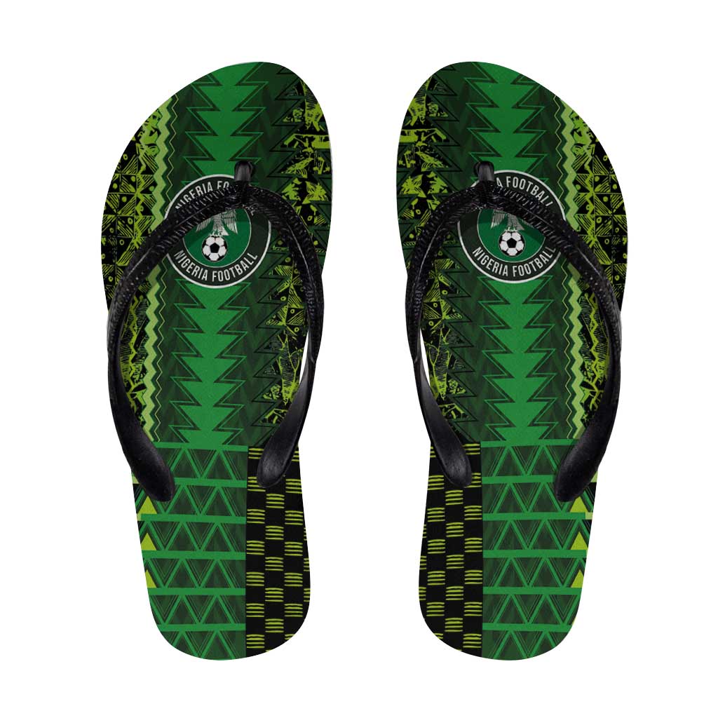 Nigeria Football Flip Flops The Naija-Tribal Sporty Style - African Pride