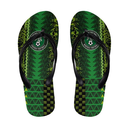 Nigeria Football Flip Flops The Naija-Tribal Sporty Style - African Pride