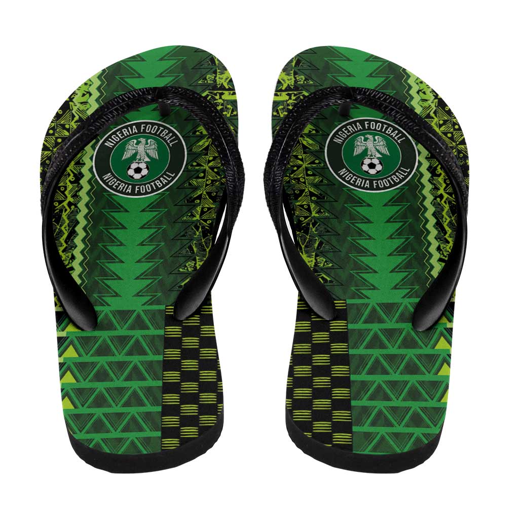 Nigeria Football Flip Flops The Naija-Tribal Sporty Style - African Pride