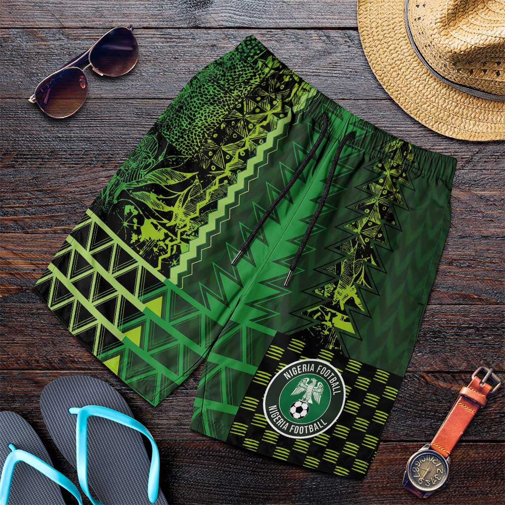 Nigeria Football Shorts for Men The Naija-Tribal Sporty Style - African Pride
