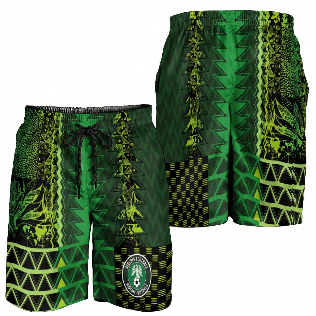 Nigeria Football Shorts for Men The Naija-Tribal Sporty Style - African Pride