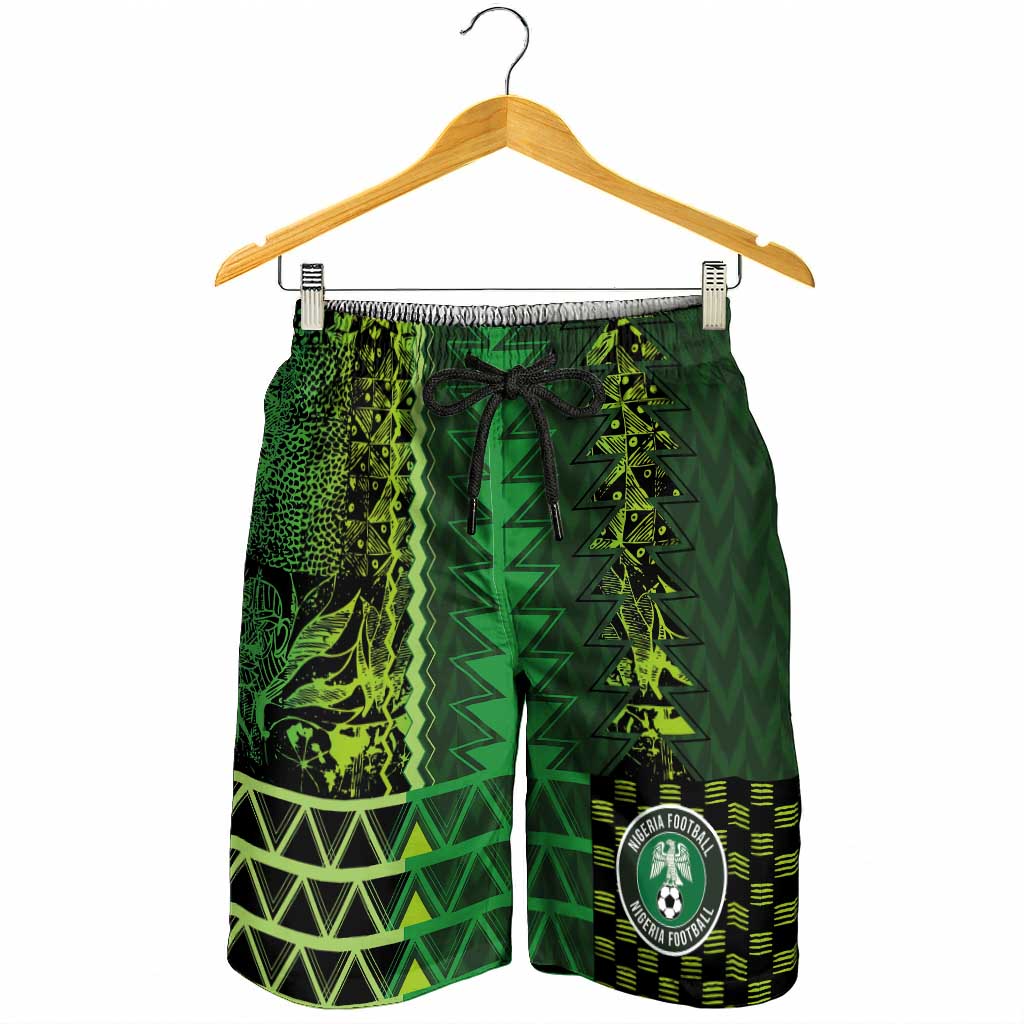 Nigeria Football Shorts for Men The Naija-Tribal Sporty Style - African Pride