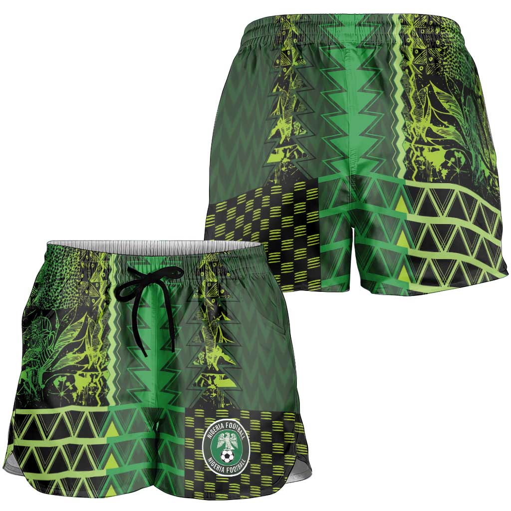 Nigeria Football Shorts for Women The Naija-Tribal Sporty Style - African Pride