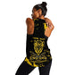 Personalized African-American Heroes Women Racerback Tank Bison Buffalo Soldiers - Black Grunge Style - African Pride