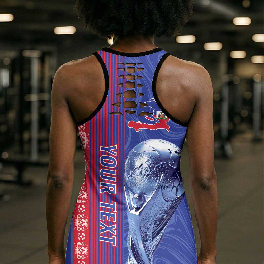 Personalized Afro-Haiti Football Hollow Tank Top 2026 Grenadye Alaso Blue Version - African Pride