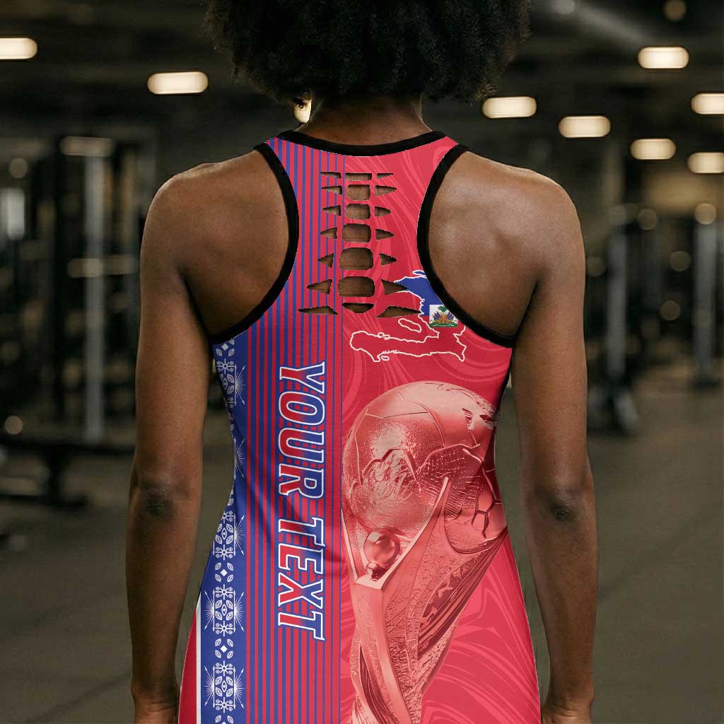 Personalized Afro-Haiti Football Hollow Tank Top 2026 Grenadye Alaso Red Version - African Pride