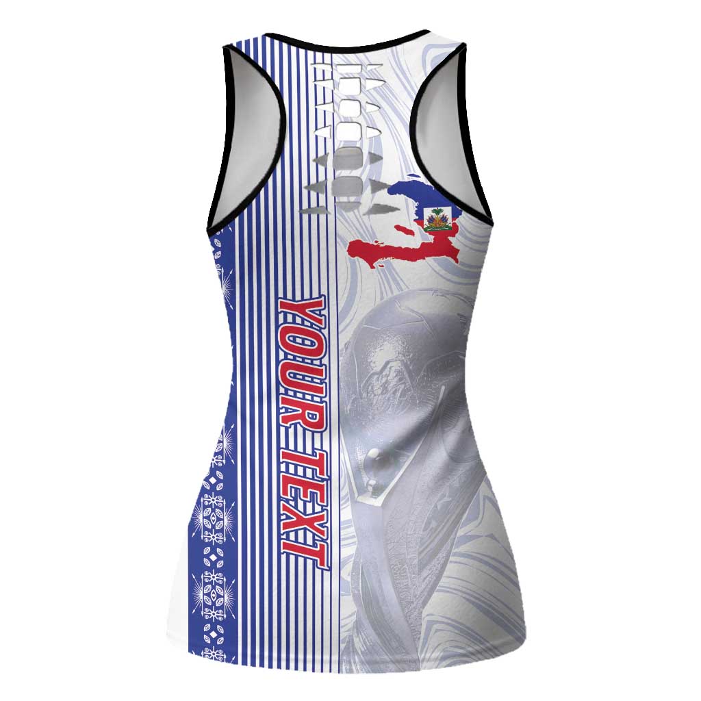 Personalized Afro-Haiti Football Hollow Tank Top 2026 Grenadye Alaso White Version - African Pride
