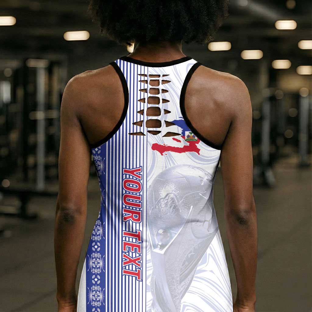 Personalized Afro-Haiti Football Hollow Tank Top 2026 Grenadye Alaso White Version - African Pride
