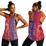 Personalized  Afro-Haiti Football Women Racerback Tank 2026 Grenadye Alaso Red Version - African Pride