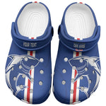 Personalized Cape Verde Football Clogs Shoes Go Champions Tubaroes Azuis - African Pride