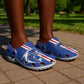 Personalized Cape Verde Football Clogs Shoes Go Champions Tubaroes Azuis - African Pride