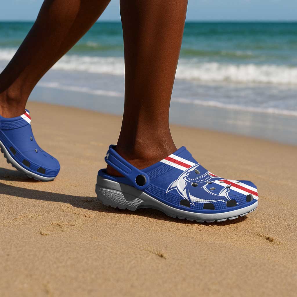 Personalized Cape Verde Football Clogs Shoes Go Champions Tubaroes Azuis - African Pride