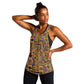 Personalized Kente African Pattern Women Racerback Tank - African Pride