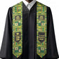 Personalized Kente Pattern Graduation Stole
