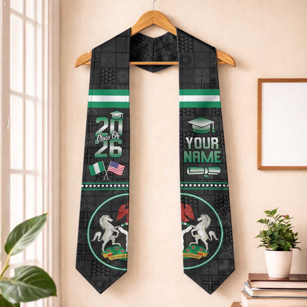 Personalized Nigeria Graduation Stole With Coat Of Arms