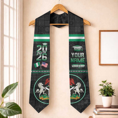 Personalized Nigeria Graduation Stole With Coat Of Arms