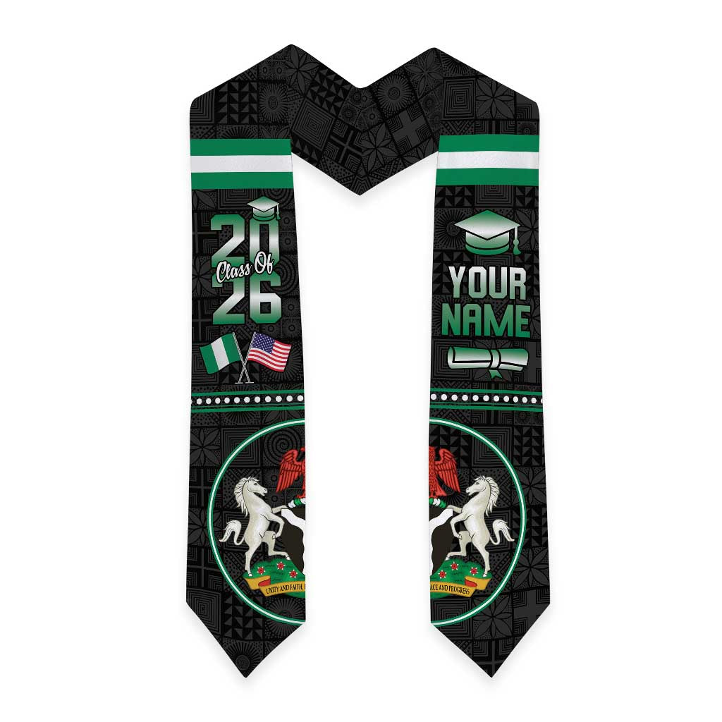 Personalized Nigeria Graduation Stole With Coat Of Arms