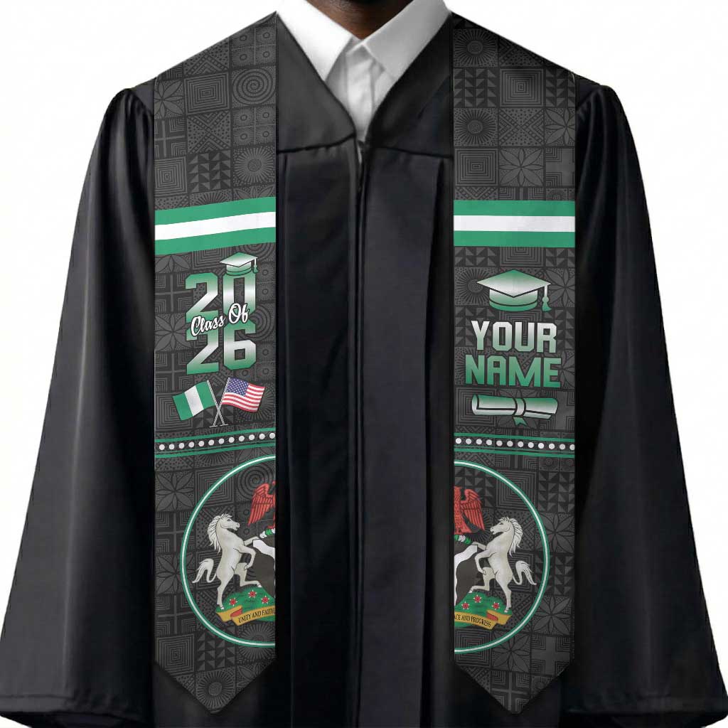 Personalized Nigeria Graduation Stole With Coat Of Arms