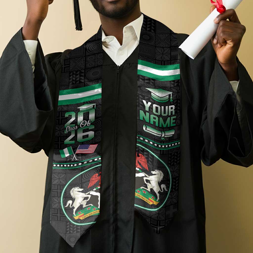 Personalized Nigeria Graduation Stole With Coat Of Arms