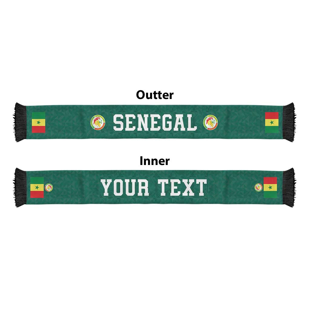 Personalized Senegal Football Soccer Scarf Traditional Senegalese Fabric Sporty Style