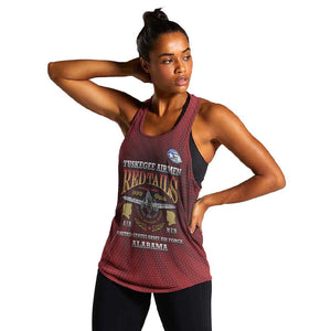 Personalized Tuskegee Red Tails Airmen Women Racerback Tank WWII Legacy Tribute - African Pride
