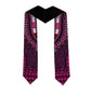 Pink Dashiki and Tapa Pattern Graduation Stole Africa-Polynesia Together Culture