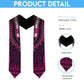 Pink Dashiki and Tapa Pattern Graduation Stole Africa-Polynesia Together Culture