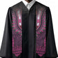 Pink Dashiki and Tapa Pattern Graduation Stole Africa-Polynesia Together Culture